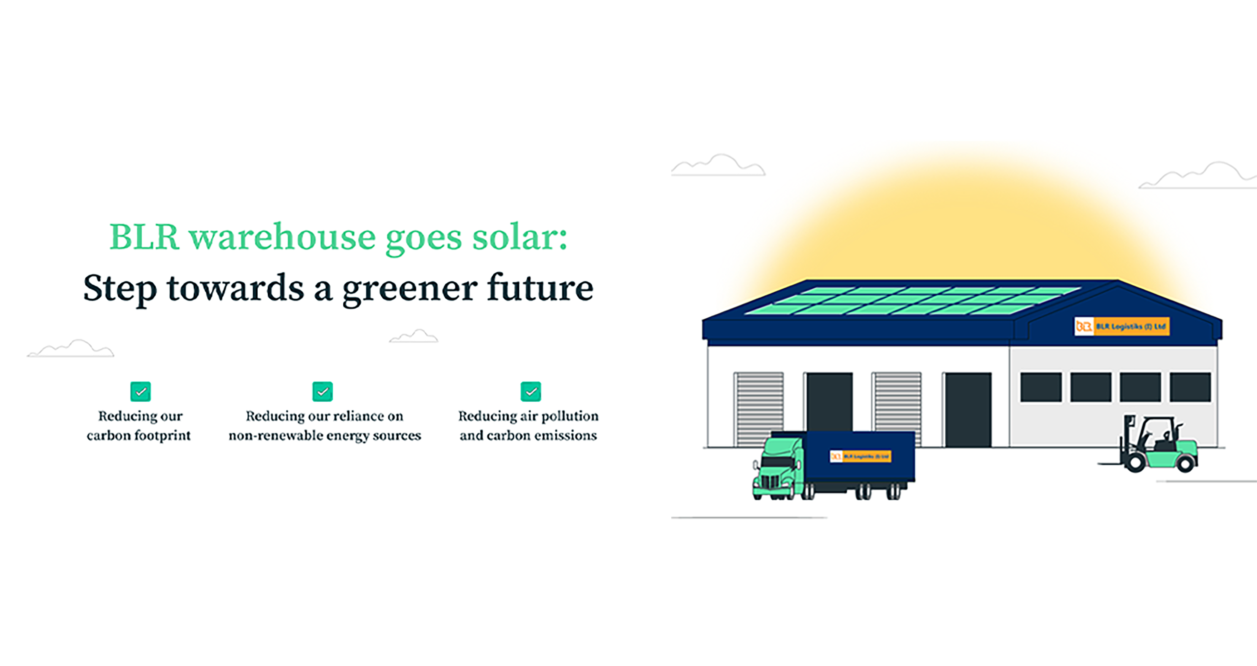 BLR Logistiks goes solar with their warehouses leading the way towards decarbonization and a sustainable future